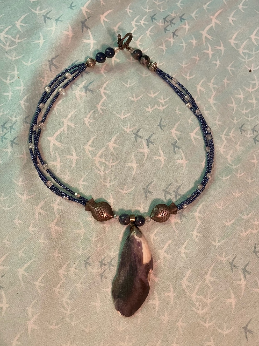 Mussel Shell Pendant Necklace